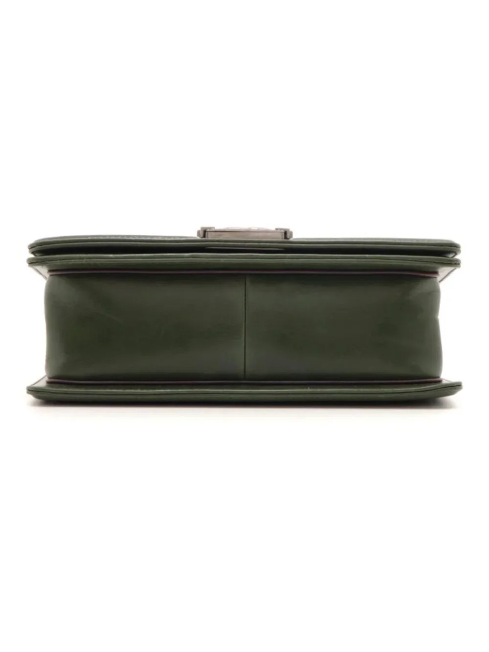 Chanel Boy 25 Quilted Chain Shoulder Green Silver Calfskin Bag